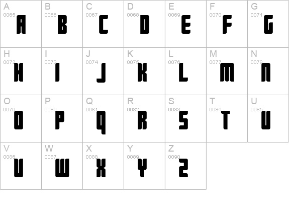 Push2Black uppercase A-Z preview