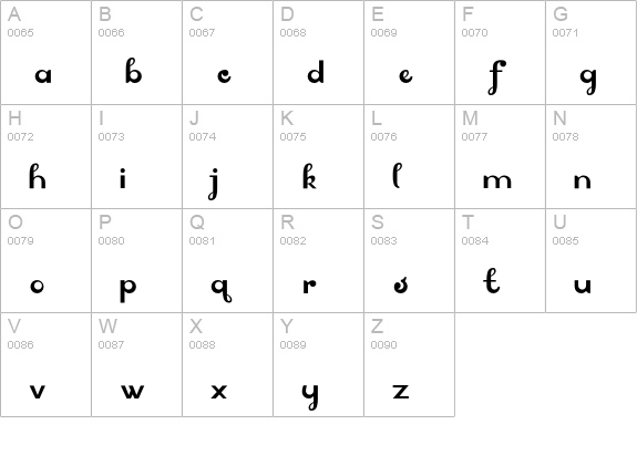 Pussy uppercase A-Z preview