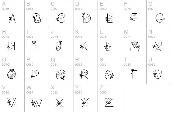 PWChristmasfont uppercase A-Z preview