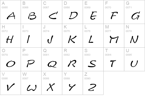 Pyxidium Quick uppercase A-Z preview