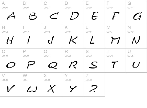 PyxidQuick Regular uppercase A-Z preview