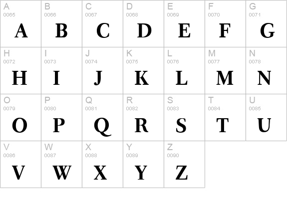 Q650-Roman-Regular uppercase A-Z preview