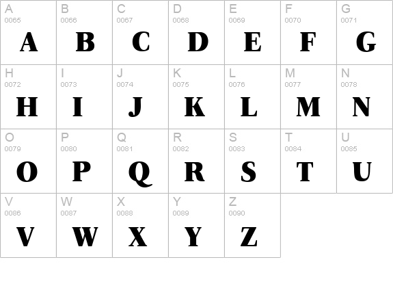 Q650-Roman-Xbold-Regular uppercase A-Z preview