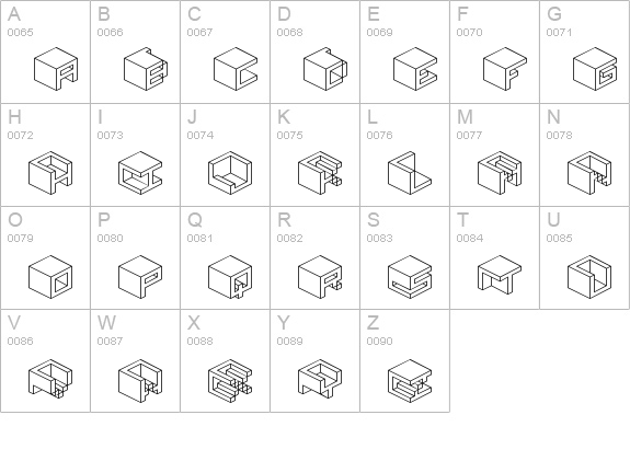 Qbicle 2 BRK uppercase A-Z preview
