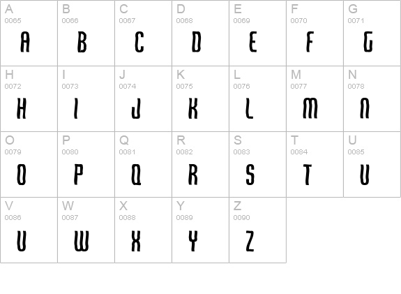 Qirof uppercase A-Z preview