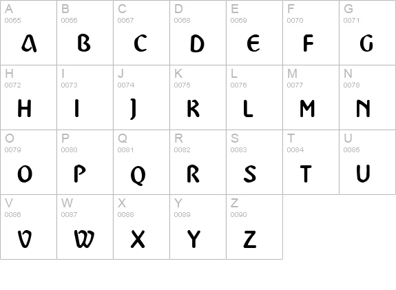 QTAbbie Regular uppercase A-Z preview
