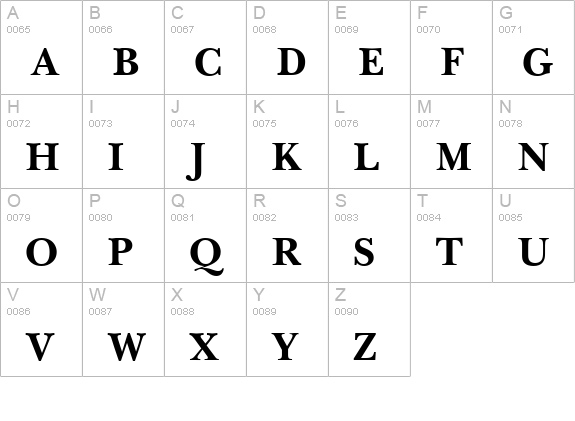 QTBasker Bold uppercase A-Z preview