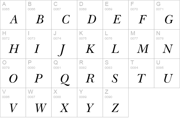 QTBasker Italic uppercase A-Z preview