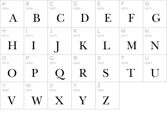 QTBasker Regular uppercase A-Z preview
