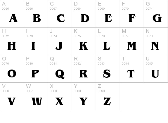 QTBengal Bold uppercase A-Z preview