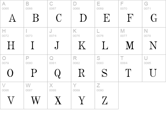 QTCraigetype Regular uppercase A-Z preview