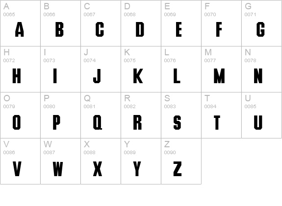 QTDeuce Regular uppercase A-Z preview