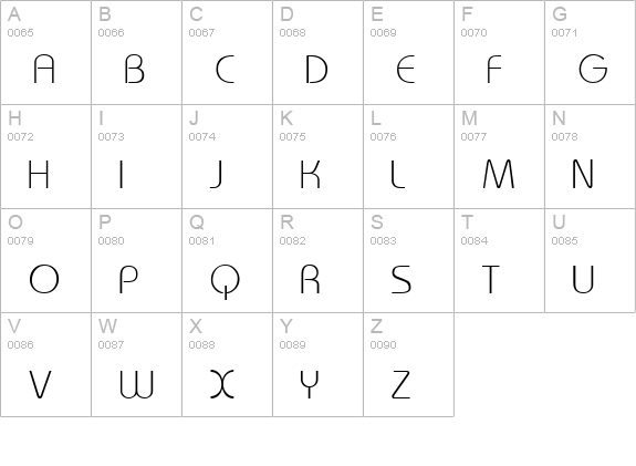 QTDoghausLight Regular uppercase A-Z preview