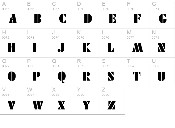 QTFuturePoster Regular uppercase A-Z preview