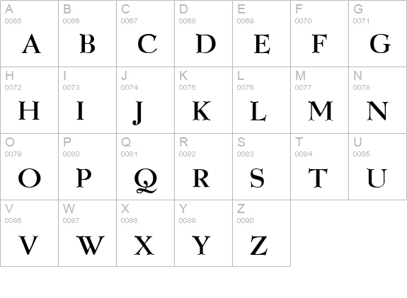 QTGraphLite Regular uppercase A-Z preview