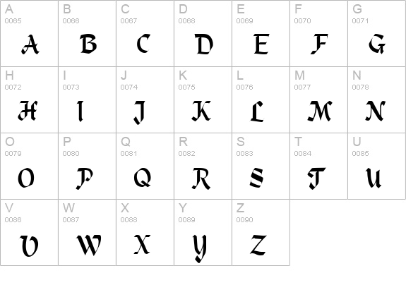 QTHeidelbergType Regular uppercase A-Z preview