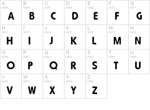 QTHowardTypeFat Regular uppercase A-Z preview