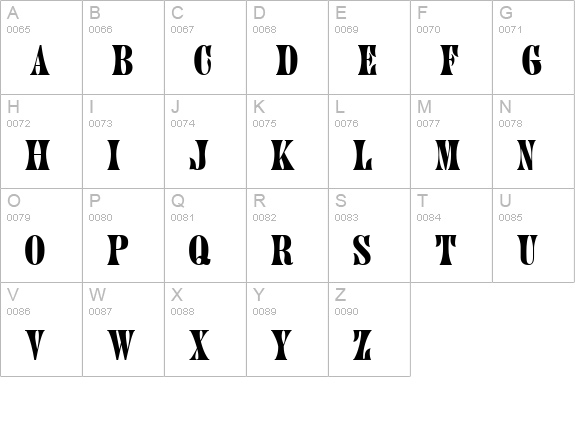 QTJupiter Regular uppercase A-Z preview