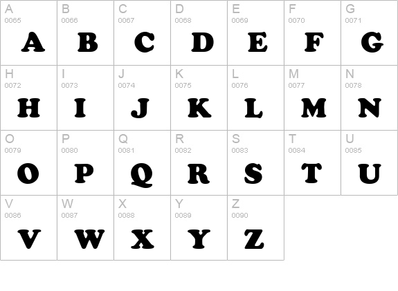 QTKooper Regular uppercase A-Z preview