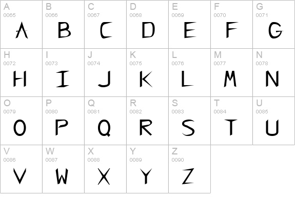QTKung-Fu Regular uppercase A-Z preview