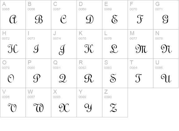 QTLinostroke Regular uppercase A-Z preview