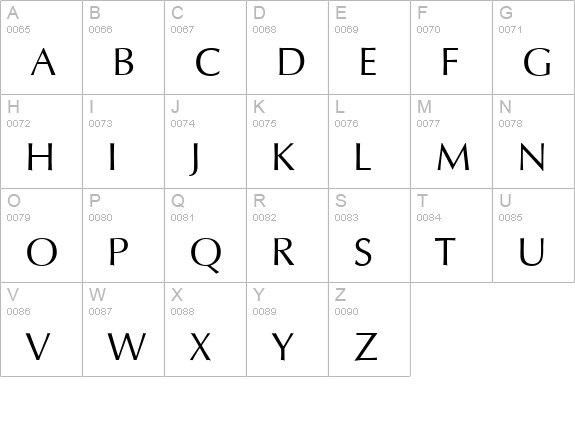 QTOptimum Regular uppercase A-Z preview
