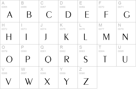 QTPeignoir-Lite Regular uppercase A-Z preview