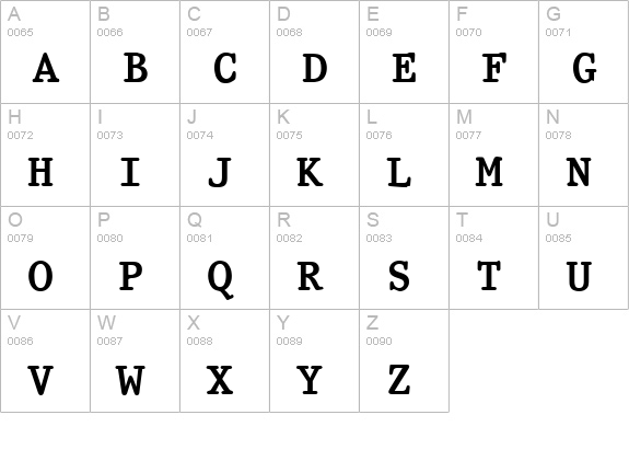 QTPristine Bold uppercase A-Z preview