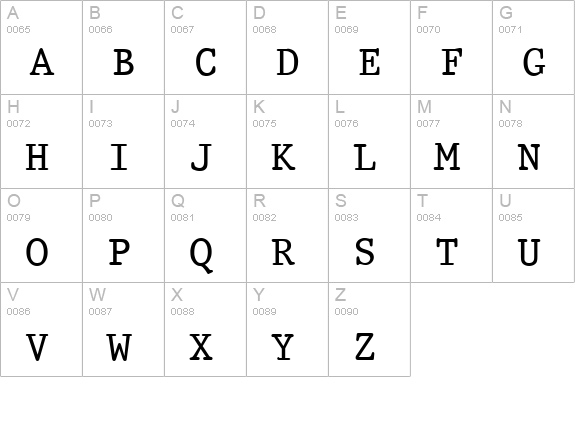 QTPristine Regular uppercase A-Z preview