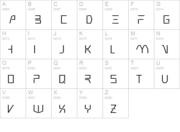 QTRobotic2000 Regular uppercase A-Z preview