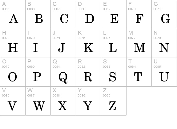 QTSchoolCentury Regular uppercase A-Z preview