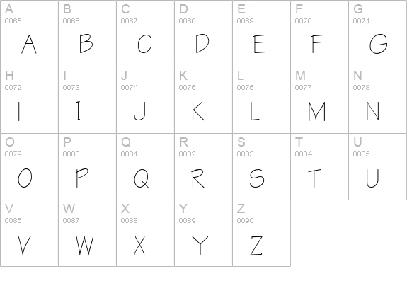 QTTechtone Regular uppercase A-Z preview