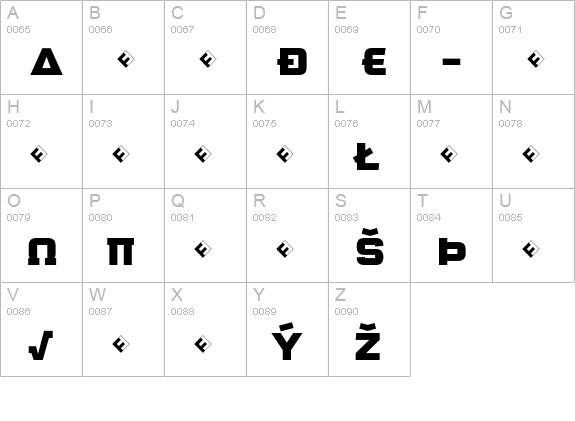 QTypeSquare-BlackMajusclesEp uppercase A-Z preview