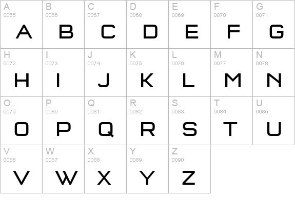 QTypeSquare-Book uppercase A-Z preview