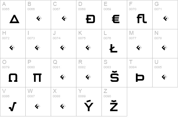 QTypeSquare-MediumExpert uppercase A-Z preview