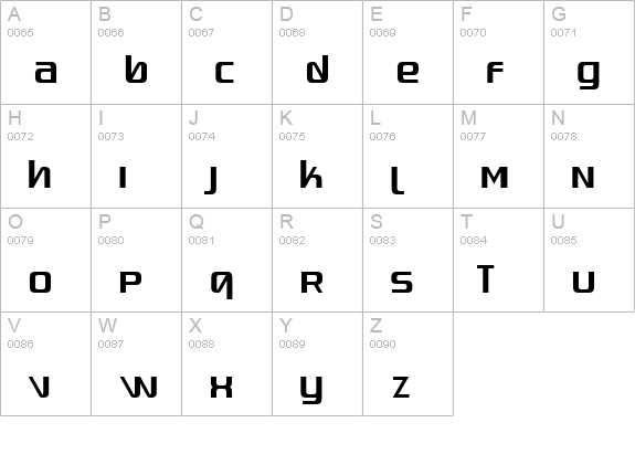 Quadaptor uppercase A-Z preview