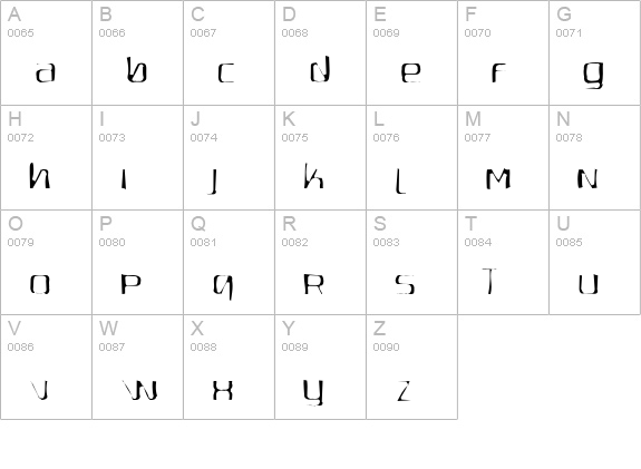 Quadaptor Gaunt uppercase A-Z preview