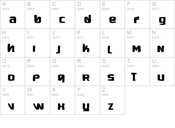 Quadaptor Ink uppercase A-Z preview