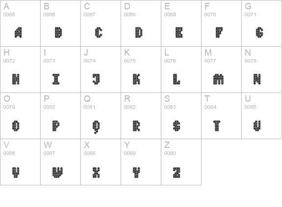 QuadChannelFour uppercase A-Z preview