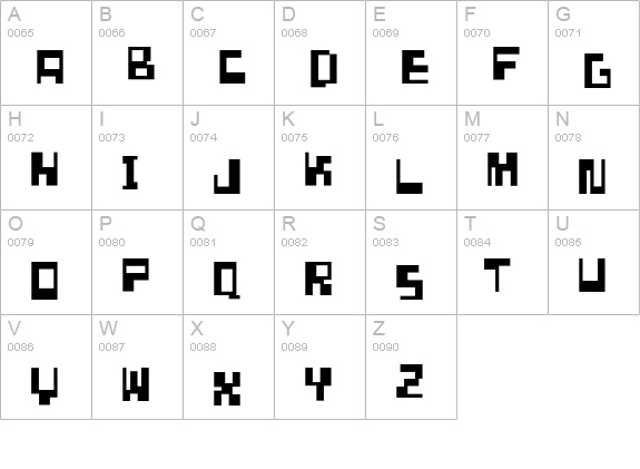Quadrada uppercase A-Z preview