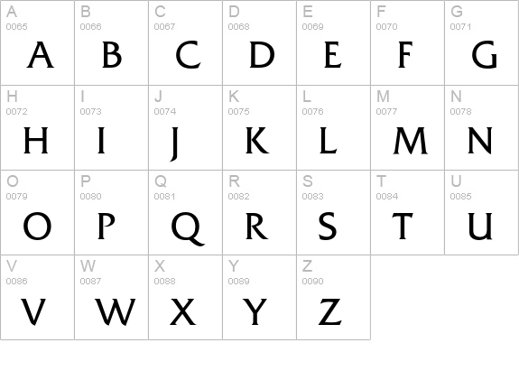 Quadrat-Light uppercase A-Z preview