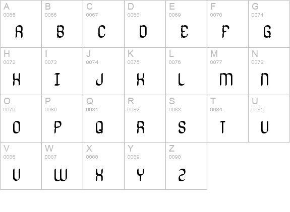 Quadratic Cal BRK uppercase A-Z preview
