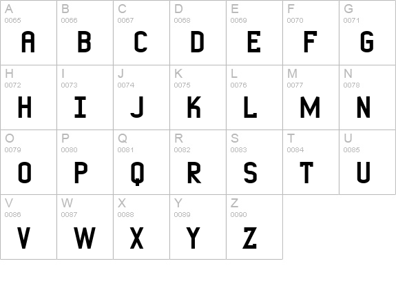 Quadriga uppercase A-Z preview