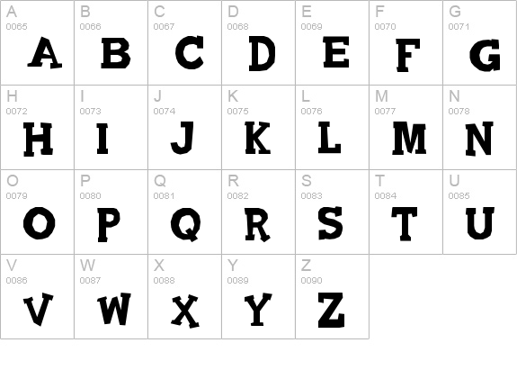 Quadrophonic uppercase A-Z preview