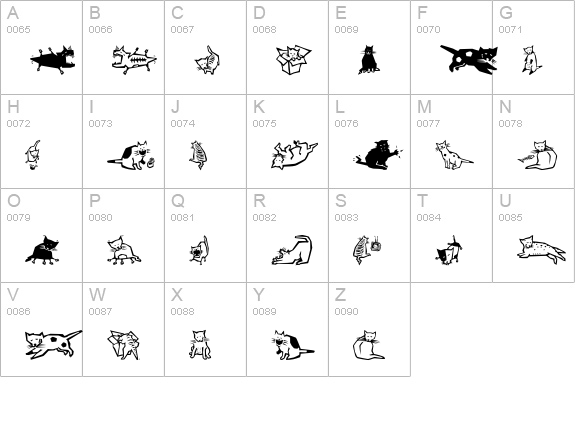 QuadruPetsEF-Cats uppercase A-Z preview