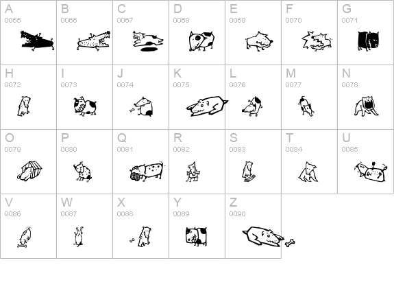 QuadruPetsEF-Dogs uppercase A-Z preview