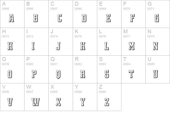 Quadrus Std uppercase A-Z preview
