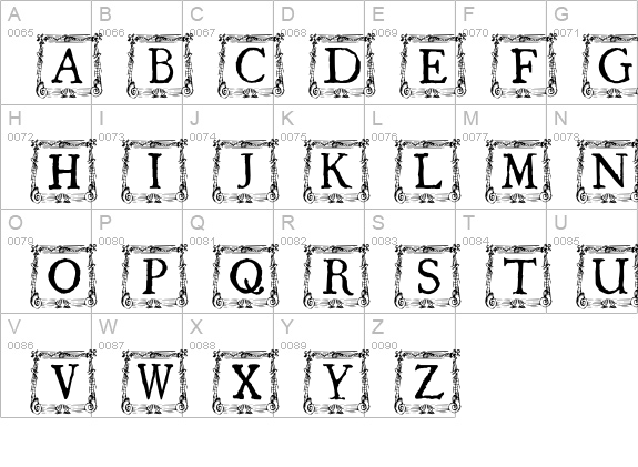 QuaNauticale_Initials_No3 uppercase A-Z preview