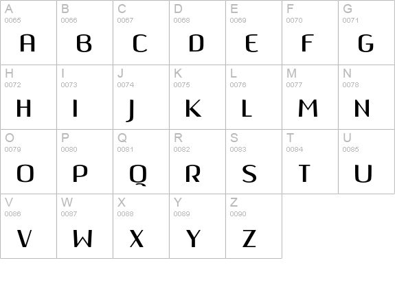 Quango uppercase A-Z preview