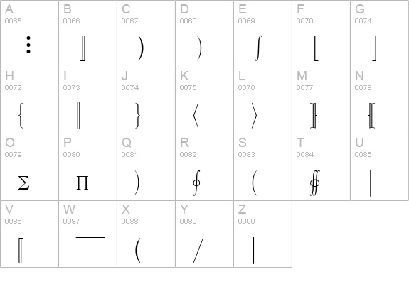 Quanta Pi Five SSi uppercase A-Z preview